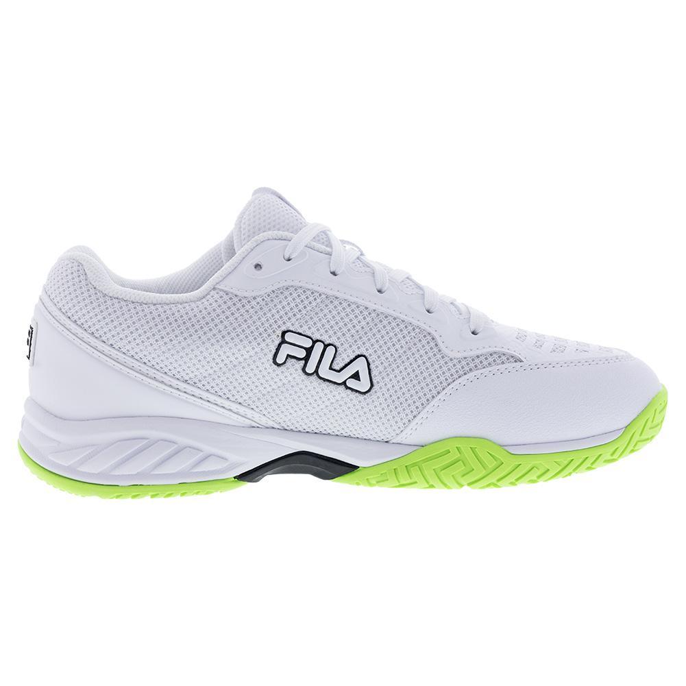 Juniors' Axilus 3 Tennis Shoes White and Black Footwear Fila