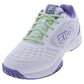 Juniors' Axilus 3 Tennis Shoes White and Patina Green Footwear Fila
