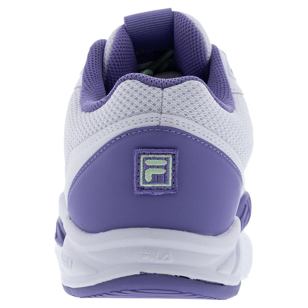 Juniors' Axilus 3 Tennis Shoes White and Patina Green Footwear Fila