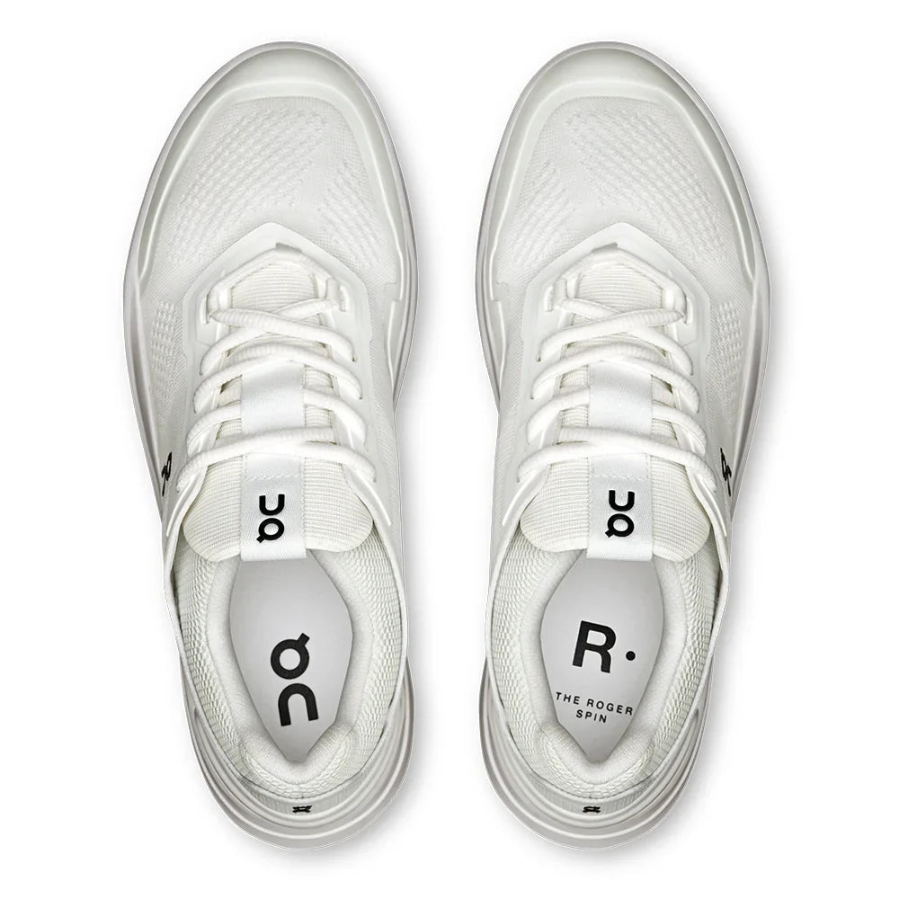 Women`s THE ROGER Spin Shoes White and Black Footwear On
