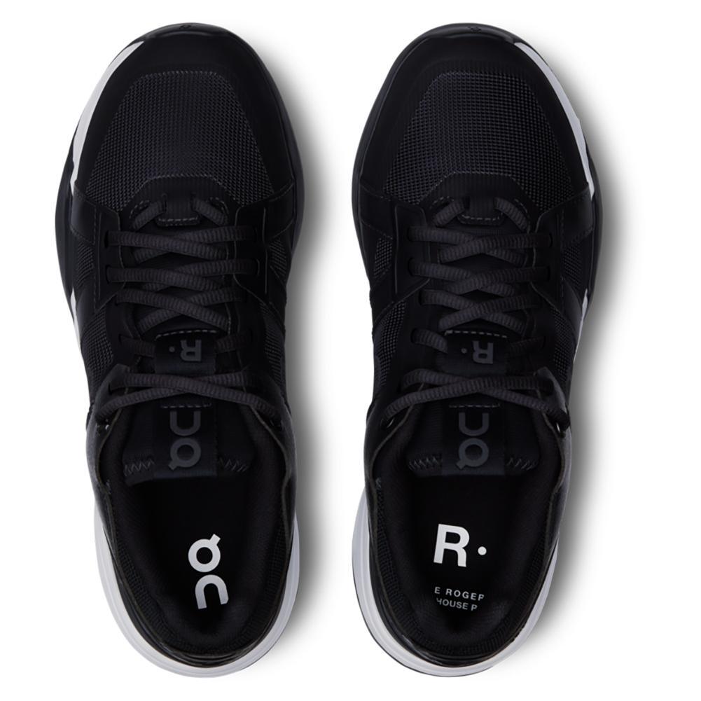Women's The Roger Clubhouse Pro Tennis Shoes Black and White Footwear On