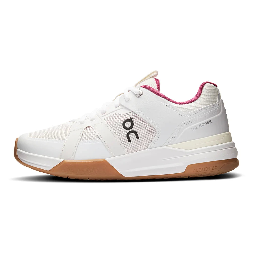 Women`s THE ROGER Clubhouse Pro Tennis Shoes Ivory and Grenadine Footwear On