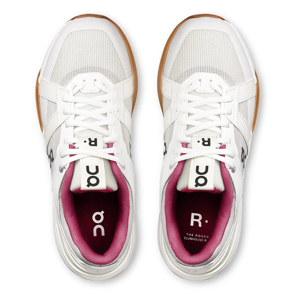Women`s THE ROGER Clubhouse Pro Tennis Shoes Ivory and Grenadine Footwear On