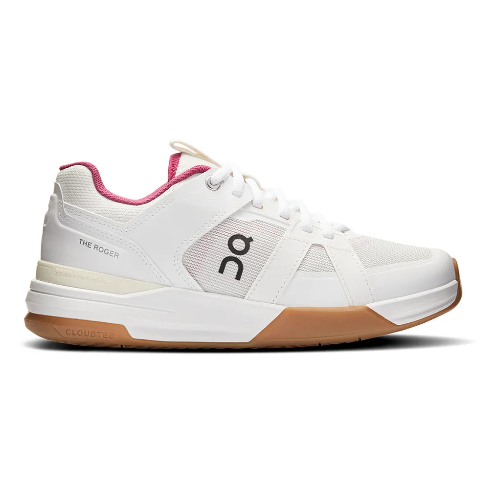 Women`s THE ROGER Clubhouse Pro Tennis Shoes Ivory and Grenadine Footwear On