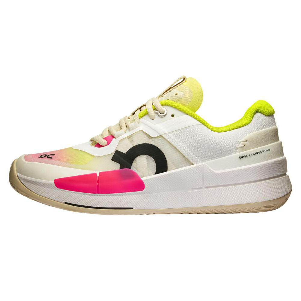 Women`s THE ROGER Pro 2 Tennis Shoes White and Lime Footwear On