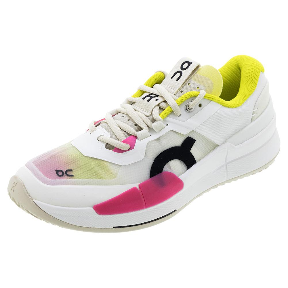 Women`s THE ROGER Pro 2 Tennis Shoes White and Lime Footwear On