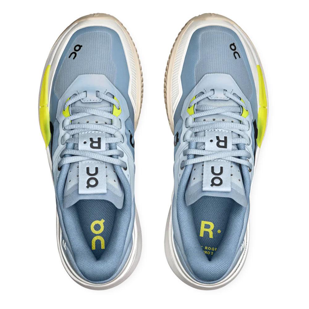 Women`s THE ROGER Pro 2 Clay Tennis Shoes Chambray and Lime Footwear On