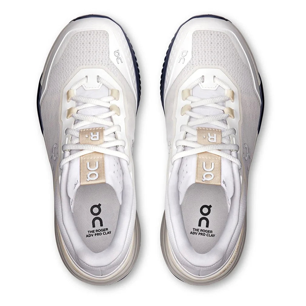 Women`s THE ROGER Advantage Pro Clay Tennis Shoes White and Cream Footwear On