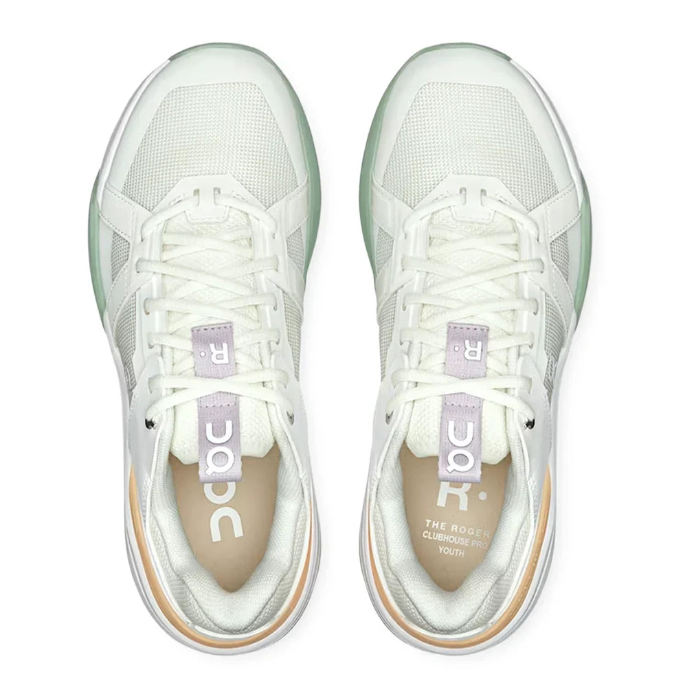 Juniors` THE ROGER CH Pro Tennis Shoes White and Mineral Footwear On