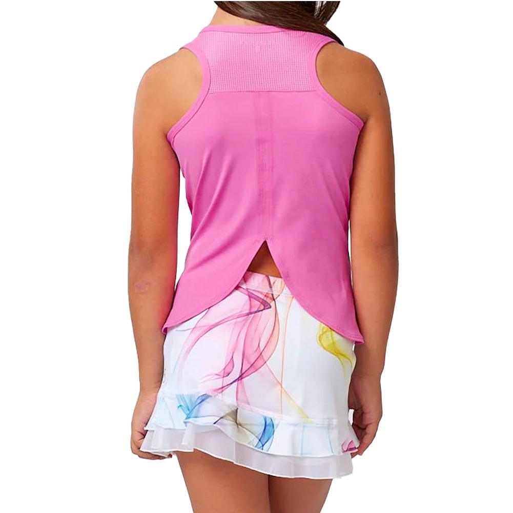Girl's Racerback Tennis Tank Super Pink Apparel Sofibella