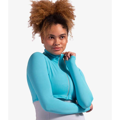 Women`s Full Zip Tennis Crop Top Apparel BloqUV