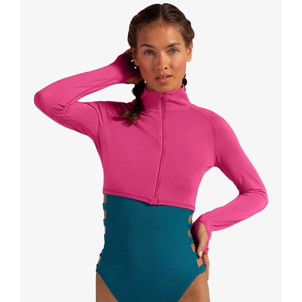 Women`s Full Zip Tennis Crop Top Apparel BloqUV