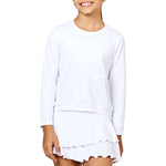 Girls' Tennis Pullover White Apparel Sofibella