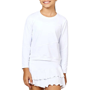 Girls' Tennis Pullover White Apparel Sofibella