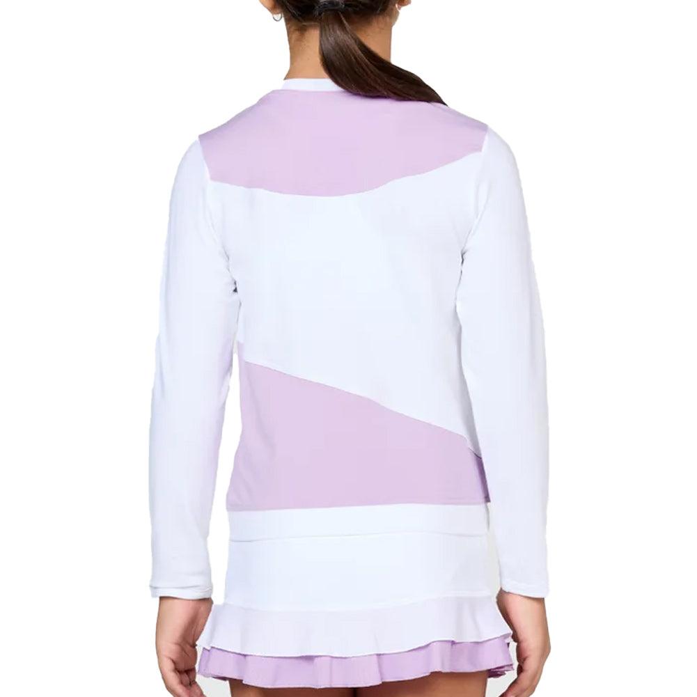 Girls Tennis Pullover White and Lavender Apparel Sofibella