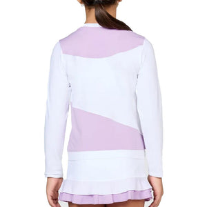 Girls Tennis Pullover White and Lavender Apparel Sofibella