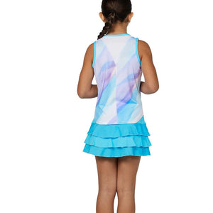 Girls Square Mesh Tennis Tank Watercolor Apparel Sofibella