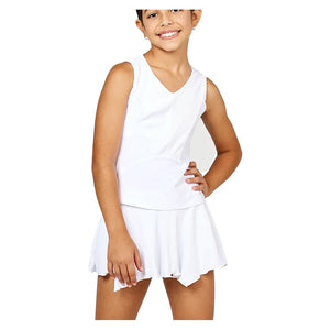 Girls' Tennis Tank White and Ripple Jersey Apparel Sofibella