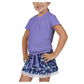 Girls' UV Colors Short Sleeve Tie Tennis Top Amethyst Apparel Sofibella