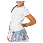 Girls` UV Colors Short Sleeve Tie Tennis Top White Apparel Sofibella