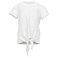 Girls' UV Colors Short Sleeve Tie Tennis Top White Apparel Sofibella