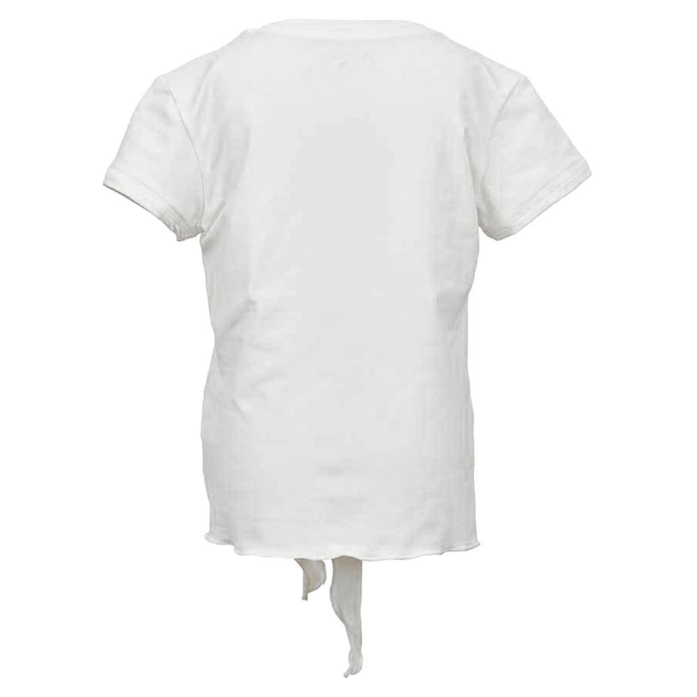Girls' UV Colors Short Sleeve Tie Tennis Top White Apparel Sofibella