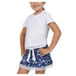 Girls' UV Colors Short Sleeve Tie Tennis Top White Apparel Sofibella