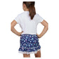 Girls' UV Colors Short Sleeve Tie Tennis Top White Apparel Sofibella