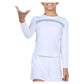Girls` Long Sleeve Tennis Top White Apparel Sofibella