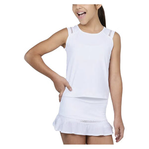 Girls` Sleeveless Tennis Top White Apparel Sofibella