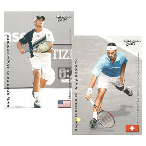 Andy Roddick vs Roger Federer Major Match Up Tennis Collector Card Memorabilia Netpro