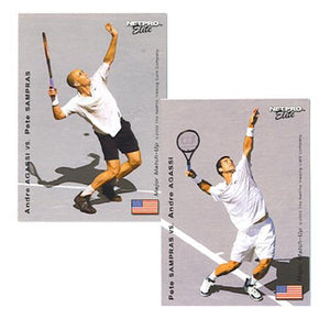Andre Agassi vs Pete Sampras Major Match Up Tennis Collector Card Memorabilia Netpro