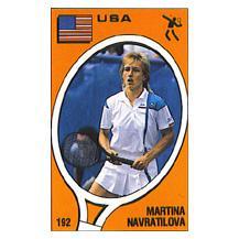 Martina Navratilova Panini Sticker Card Memorabilia Tennis Express