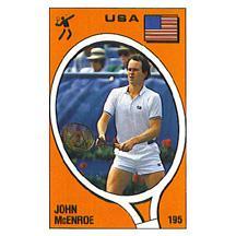 John McEnroe Panini Sticker Card Memorabilia Tennis Express