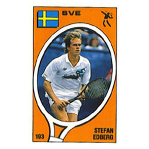 Stefan Edberg Panini Sticker Card Memorabilia Tennis Express
