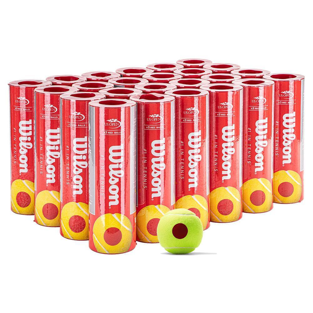 US Open Red Tournament Tennis Ball Case Balls Wilson