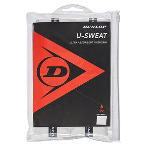 U Sweat 12 Pack Tennis Overgrip White Accessories Dunlop