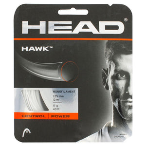 Hawk 17G Tennis String White Strings Head