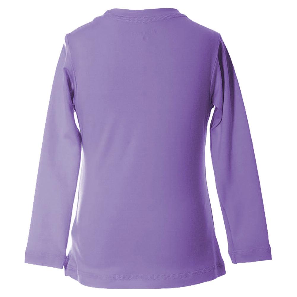 Girls' UV Colors Long Sleeve Tennis Top Amethyst Apparel Sofibella