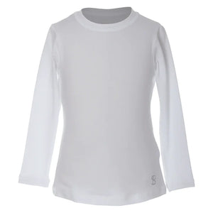 Girls` UV Colors Long Sleeve Tennis Top White Apparel Sofibella