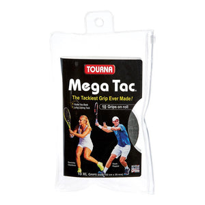 Mega Tac 10 Pack Tennis Overgrip Accessories Tourna