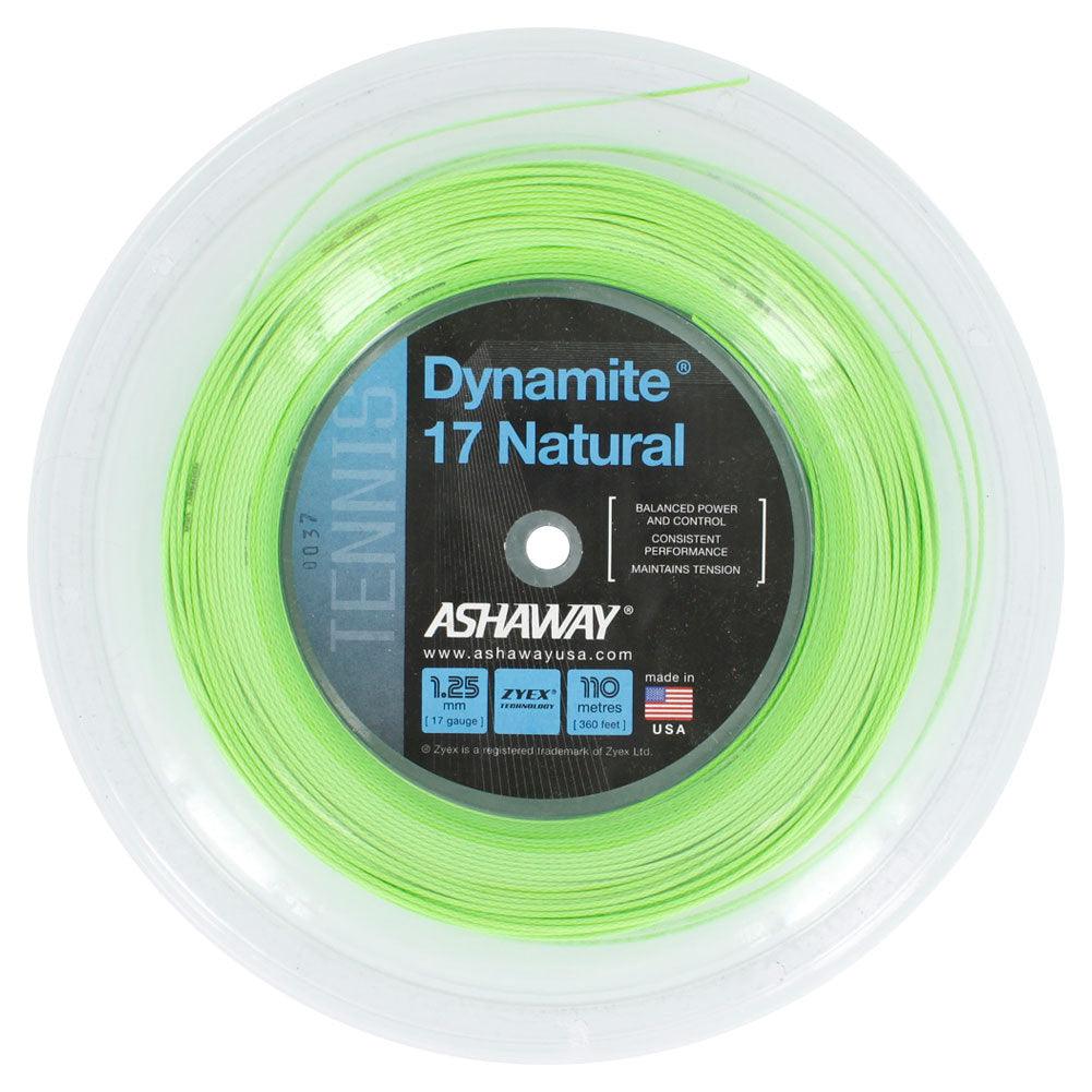 Dynamite 17 Natural Reel Tennis String Optic Green Strings Ashaway