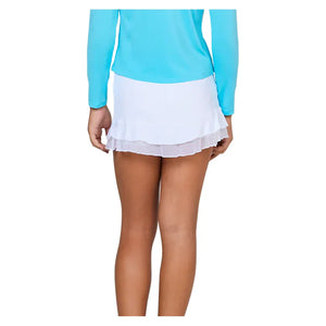 Girls` UV Colors Ruffle Tennis Skort White Apparel Sofibella