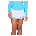 Girls` UV Colors Ruffle Tennis Skort White Apparel Sofibella