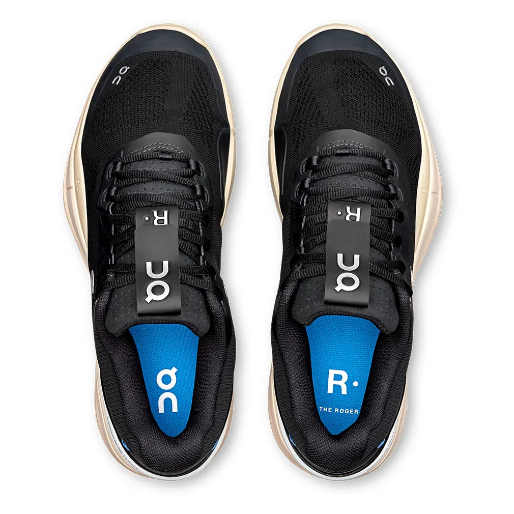 Men`s THE ROGER Pro Tennis Shoes Black and Sand Footwear On