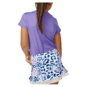 Girls` UV Colors Short Sleeve Tennis Top Amethyst Apparel Sofibella