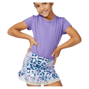 Girls` UV Colors Short Sleeve Tennis Top Amethyst Apparel Sofibella