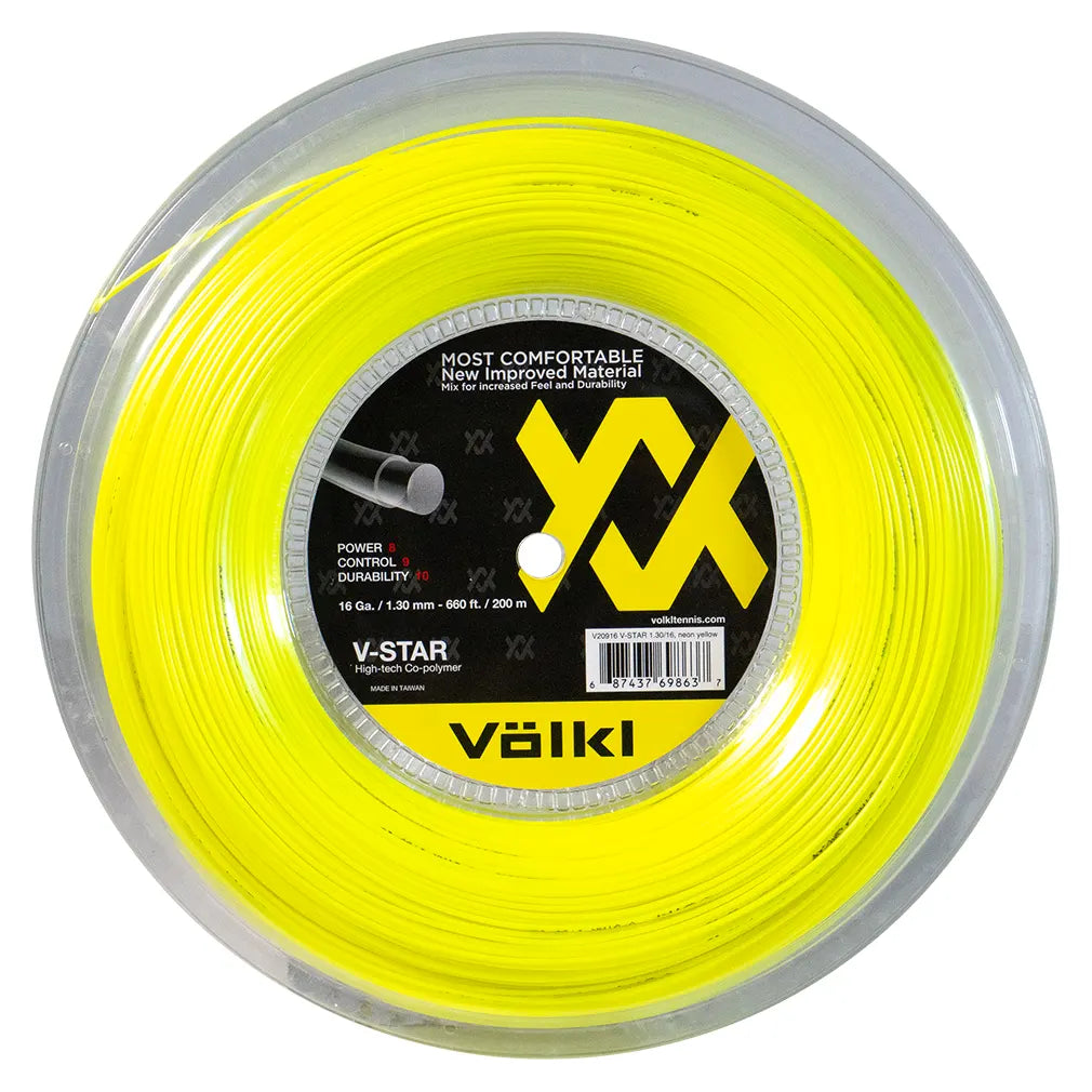 V-Star Tennis String Reel Neon Yellow Strings Volkl