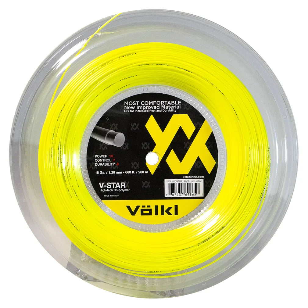 V-Star Tennis String Reel Neon Yellow Strings Volkl