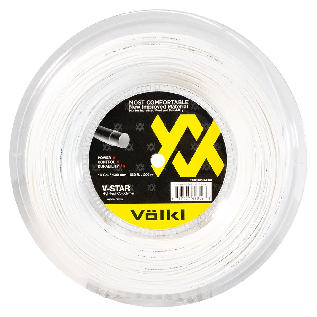 V-Star Tennis String Reel White Strings Volkl